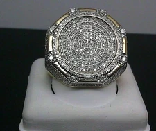 3.50 Ct Round Simulated Diamond Wedding Pinky Ring 14k Yellow Gold-Plated Silver