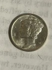 1942 10C Mercury Dime Full Band Split Band No Bag Marks of Present Bright White