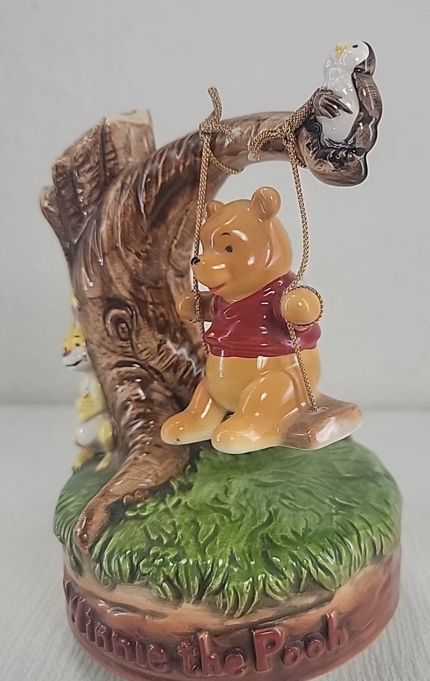 Rare Vintage Disney Ceramic Winnie The Pooh Music Box Swing. - Image 2 of 4