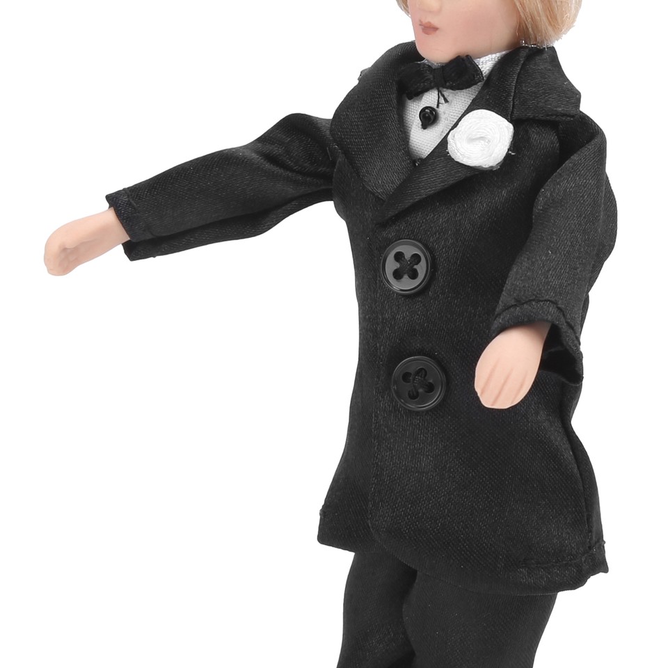 Doll House Groom Miniature Porcelain Doll Groom 1/12 Scale Dollhouse