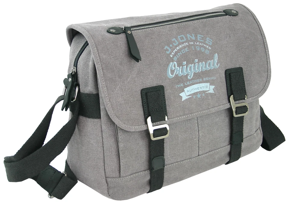 Schultertasche aus Canvas - robuste Collegtasche - Umhängetasche in zwei Größen - Bild 2 von 4