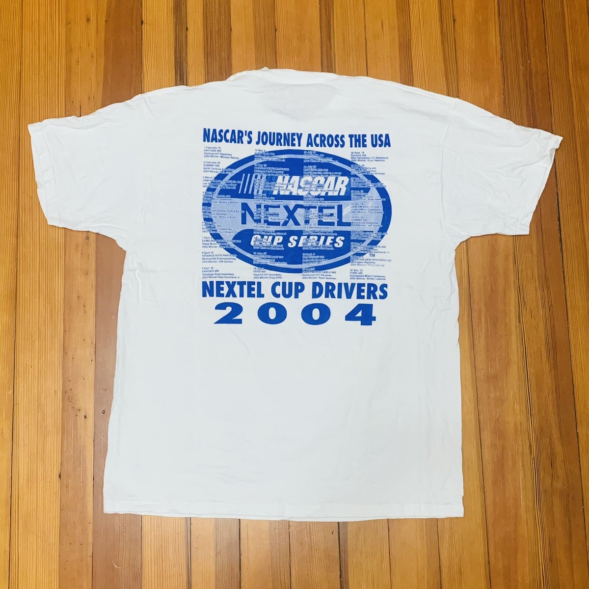 2004 NASCAR Inaugural Season Nextel Cup Series USA Mens XL