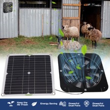 20W Solar Powered Fan Exhaust Vent Fan Cool for Attic Roof Greenhouse Pet House