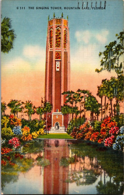 The Singing Tower Mountain Lake Florida Postmarked 1953  (D3)