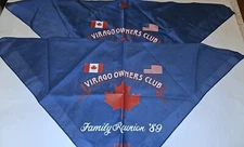 VIRAGO OWNERS CLUB - Vintage 1989 TWO Scarves and 1 Canada Flag VOC Pin