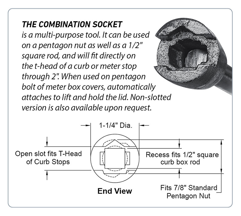 Telescoping Curb Key / Curb Stop wrench, 4'6 to 8' with set screw eBay