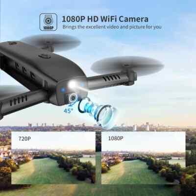 Holy Stone HS161 Foldable FPV Drone 1080p HD Camera Flashlight