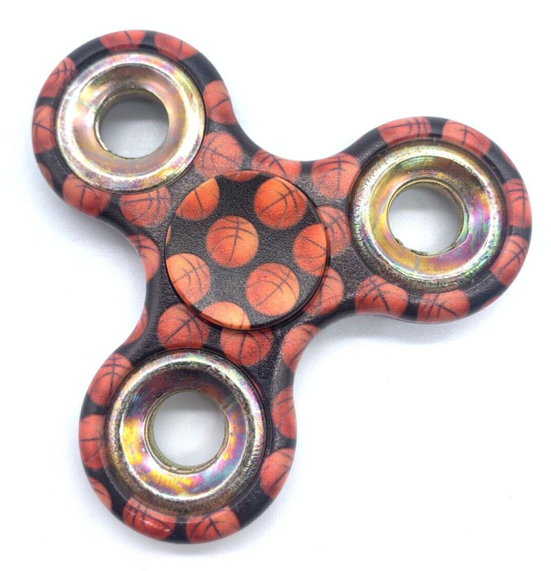 kids gadget Fidget Spinner toy Stress Relief with Basketball Print