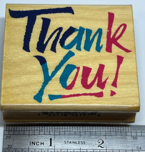 THANK YOU SAYING Rubber Stamp by Inkadinkado words phrase - Picture 1 of 3