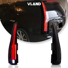 VLAND For 2007-2014 Cadillac Escalade /ESV LED LED Tail Lights Smoked Rear Lamps