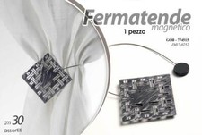 VEGCOO Ferma Tenda Magnetici 2 Pezzi – Colore Grigio, Con Magneti Forti, Senza Fori, Per Camera E Soggiorno