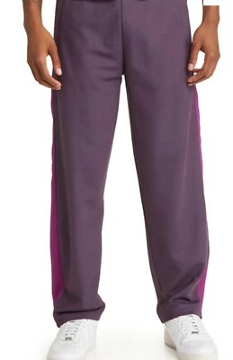 NWOT Krost Piped Warm Up Pants Mens S Mysterioso Purple Joggers