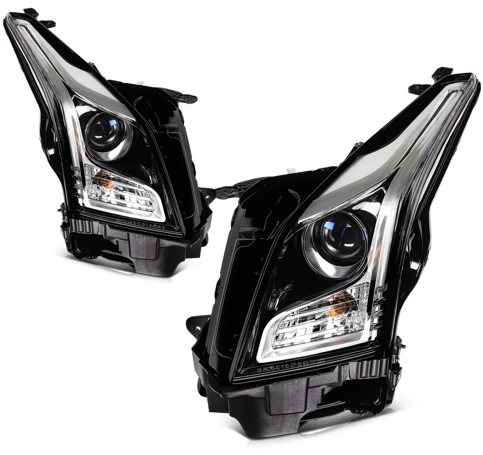Pair LED Headlights Assembly For 2013-2018 Cadillac ATS Headlamps - Image 3 of 4