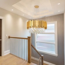 Gold Luxury Crystal Chandelier, K9 Crystal Chandelier, Living Room, Bar