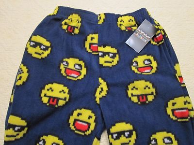 NWT $30 Lounge wear Pixel Smiley Fleece Pants 100% Polyester