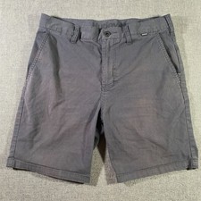 Hurley Hybrid Shorts Mens Size 30 Waist Gray Black Striped Lightweight Quick Dry