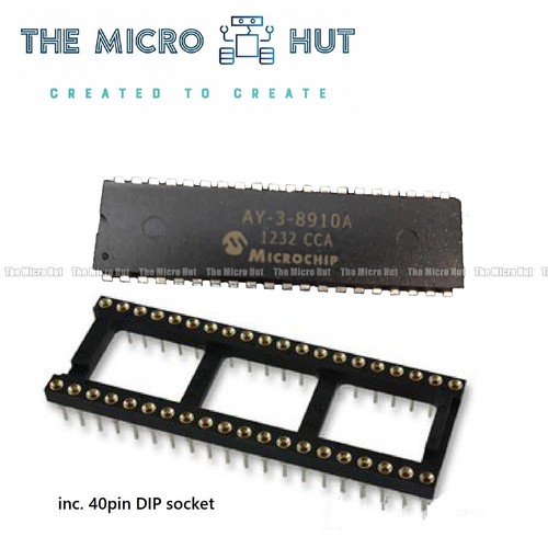 2x Circuit Intégré Générateur De Son AY-3-8910A - Puce Audio Programmable DIP40 Rétro