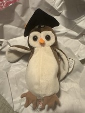 TY Beanie Baby - WISE the 1998 Owl 7.5 inch - MWMT's Stuffed Animal Toy