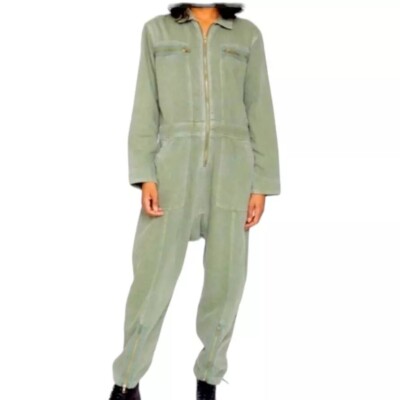 NWT Sandrine Rose x Free People Harem Zippered Jumpsuit -Size Large-MSRP $285