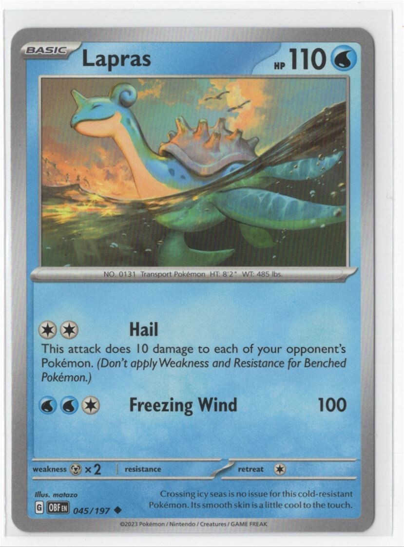 Pokemon Obsidian Flames 045/197 Lapras