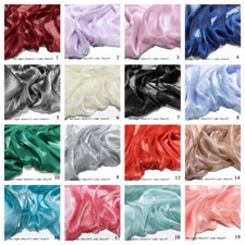 1Meter Sheer Shiny Organza Fabric Soft Voile Dress Curtain Wedding DIY Craft