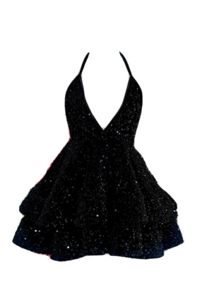 women dresses for birthday Elegant Sweetheart Mini 17th Birthday Dresses Black Birthday Outfit P331