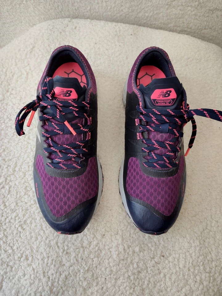 New Balance Fresh Foam Kaymin Women Sneaker 10 Purple Leather Lace Active Shoes Foto 3 de 4