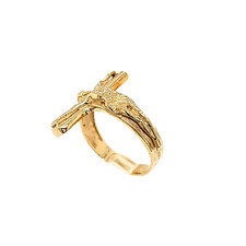 14K Yellow Gold Crucifix Ring