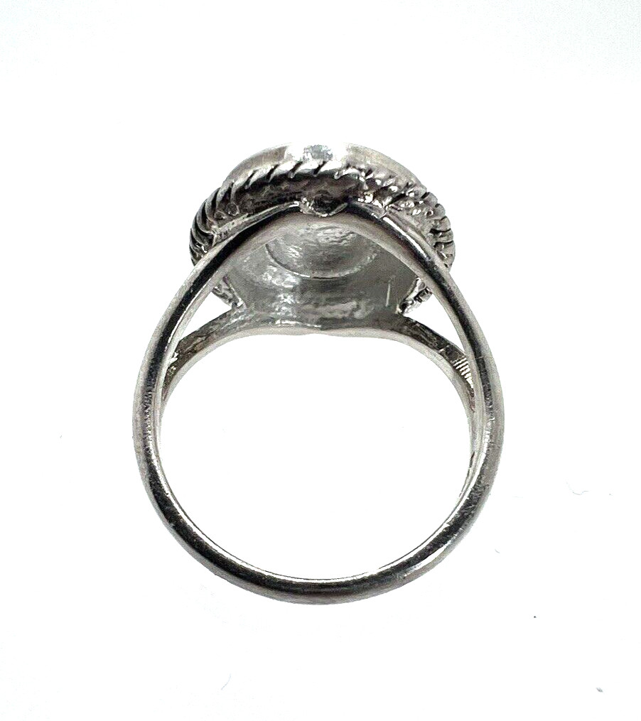 Solid Sterling Silver 925 Plain Signet Ring Size … - image 4