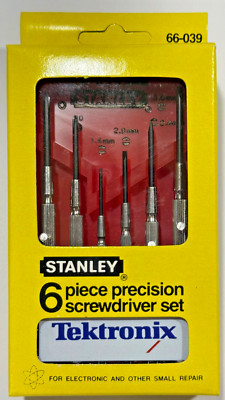 Stanley NEW 66-039 6 PC Precision Screwdriver Set Phillips And Flathead