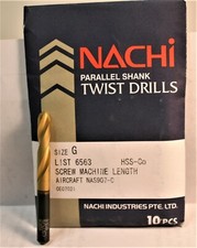ONE Nachi List 6563 Size G COBALT Screw Machine Length Aircraft NAS907-C 1053930