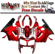 Fairings For Kawasaki Ninja ZX12R ZX-12R 2000 2001 ABS Fairing Kit Bodywork Red