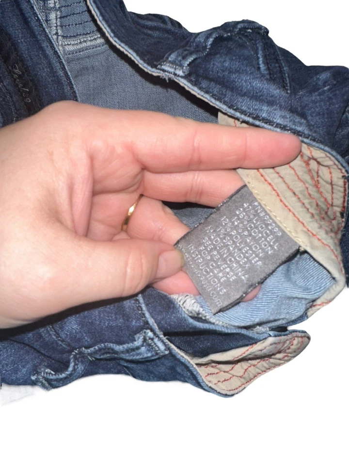 Falda lápiz vaquera Anthropologie Level 99 para mujer talla 25 bolsillos lavados oscuros Foto 4 de 4