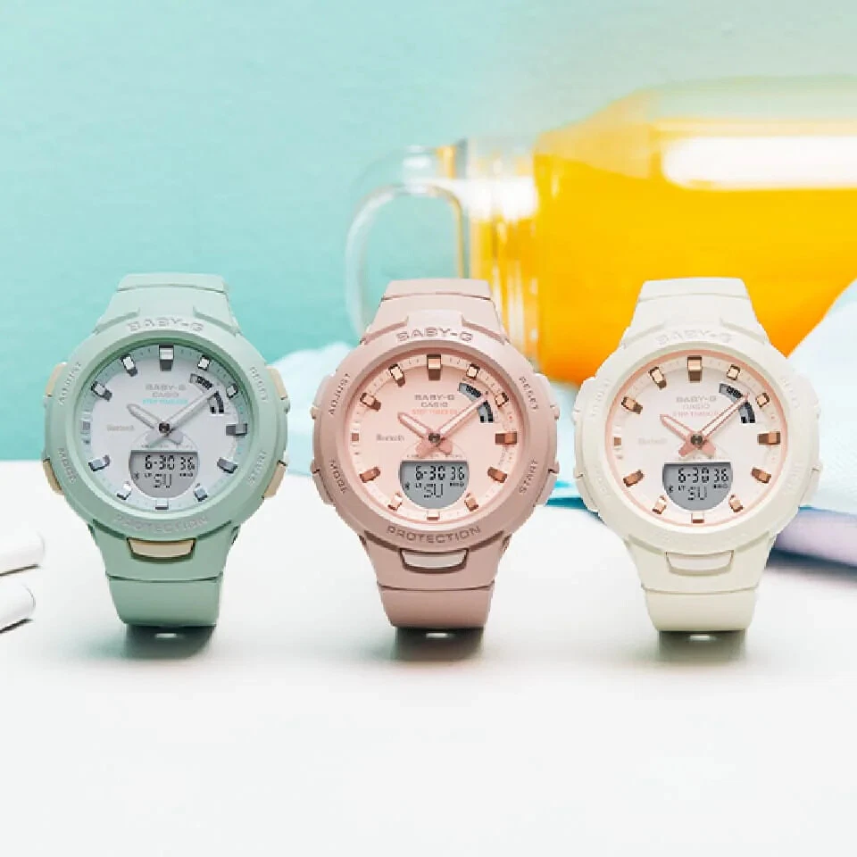 CASIO Baby-G BSA-B100CS-3AJF ,4AJF , 7AJF 3 Colors via Bluetooth® communication