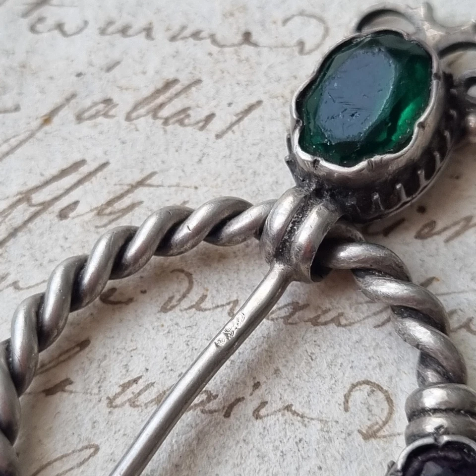 Fibule Provençale Ancienne XIXè Argent Strass Silver Fibula 19thC - Photo 2/4