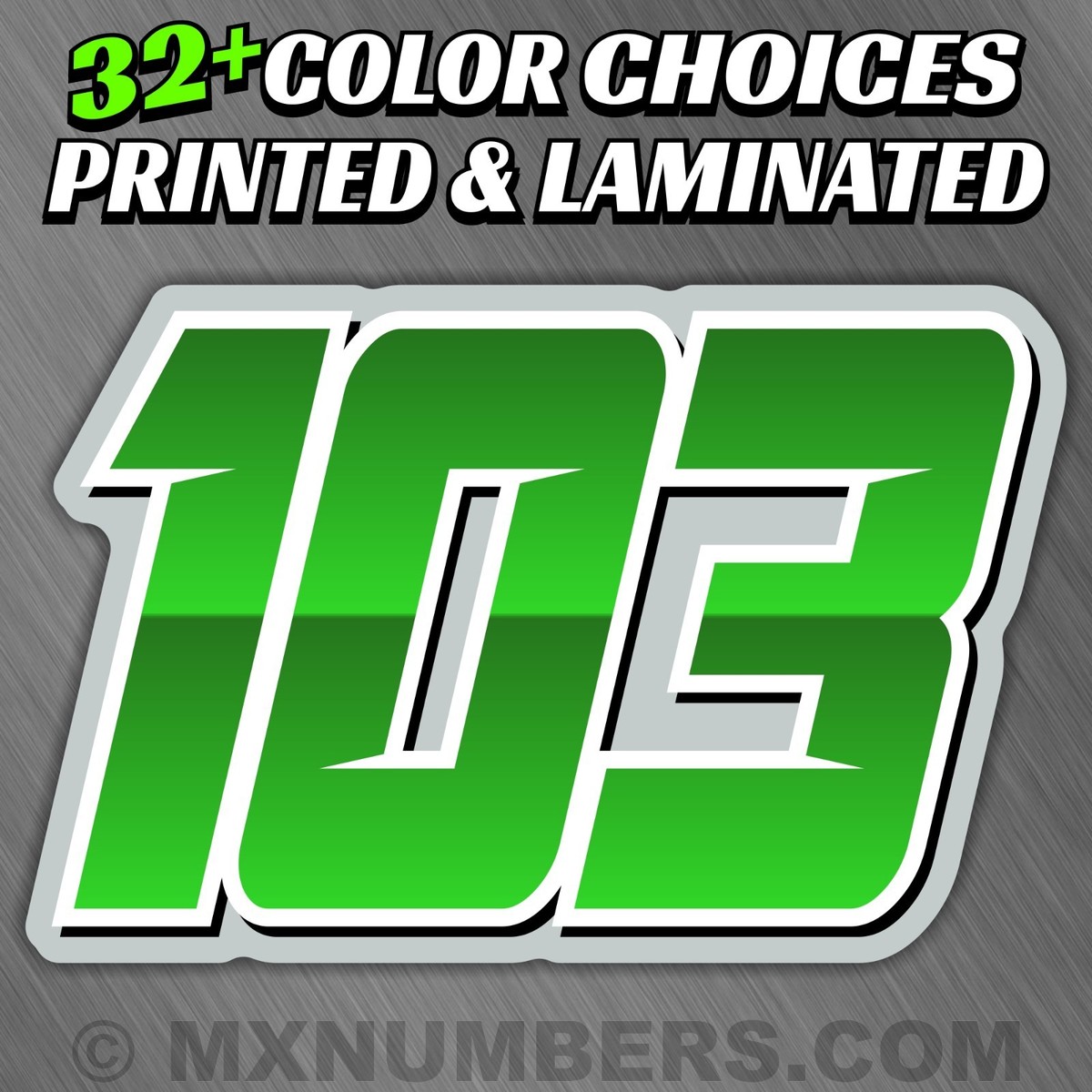 Custom Number Plate Decals For Mx Atv Sx Bmx Bike Kart 3-Pack Custom ...