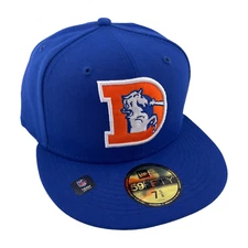 New Era Denver Broncos Throwback D Logo Blue/Grey UV 59Fifty Fitted Hat