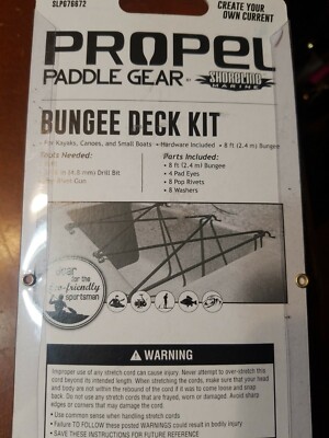 Pactrade Marine Kayak Canoe Bungee Deck Kit - Includes 8' Cord, Eyelets, Hooks & Screws