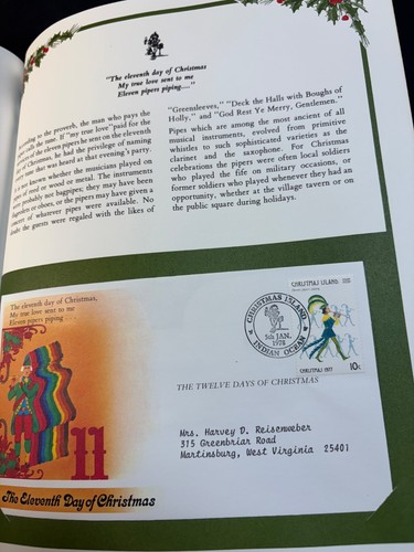The Twelve Days of Christmas BOOK 1977 Stamps Christmas Island Limited - Picture 23 of 24