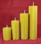 thumbnail 1 - 4 candles 100% PURE beeswax PILLAR CANDLES Eco-friendly (4 CANDLES )