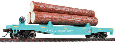 Spur H0 - Walthers Log Dump Car mit Baumstämmen Union Pacific - 1773 NEU