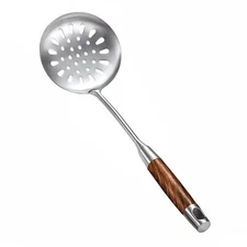 Strainer Fat Skimmer Slotted Spoon Stainless Steel Ladle, 15.2 inch