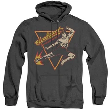 Bloodsport Action Packed Heather Mens Hoodie Black Officially Licensed