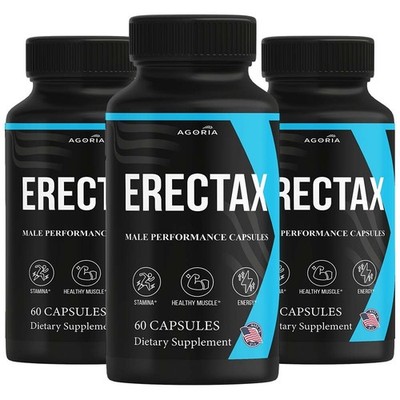 ( 3 Pack )Erectax Capsules, Erecta Max Male Support Pills, Dietary Supplement