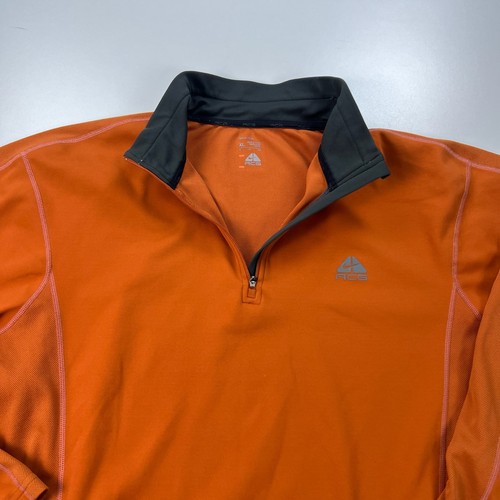 Nike ACG 1/4 Zip Pullover Camicia Uomo Extra Large XL Arancione Dri Fit Outdoor - Foto 2 di 8