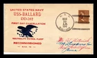 DR JIM STAMPS US COVER USS BALLARD DD-267 FIRST DAY NAVAL CANCELLATION