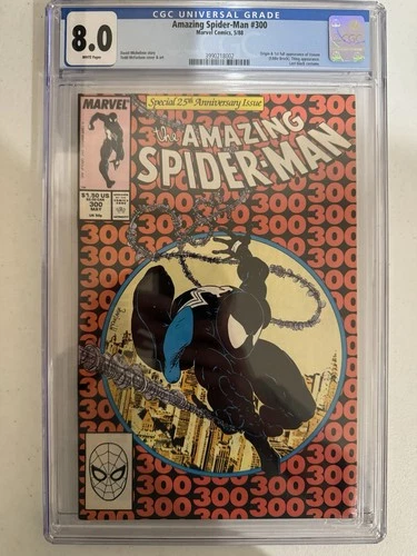 Amazing Spider-Man #300 (1988) CGC 8.0 White Pages – 1st Full Venom – ICONIC Key
