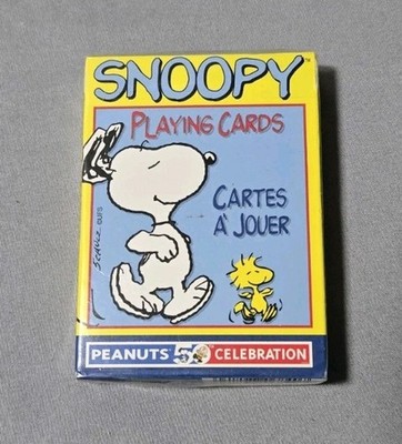 Rare NEW Sealed Peanuts 50 Year Celebration Snoopy Peanuts Playing Cards Hoyle