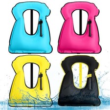 Inflatable Swim Vest Adults Life Jacket Adjustable 4 Pcs Portable Jerify