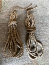 2x 5m Mooring ropes dock lines with spliced loops Harbour Cana Narrowboat
